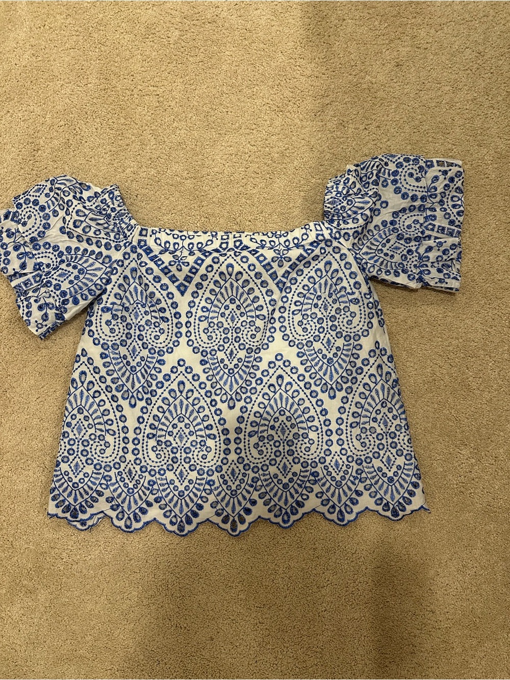NWOT Lilly Pulitzer bluefin Moroccan eyelet Lesley Top